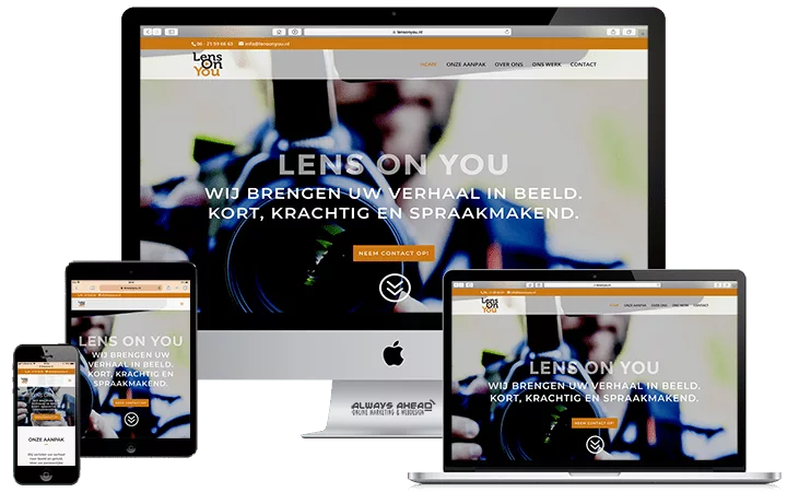 Lens On You webdesign portfolio - Always Ahead