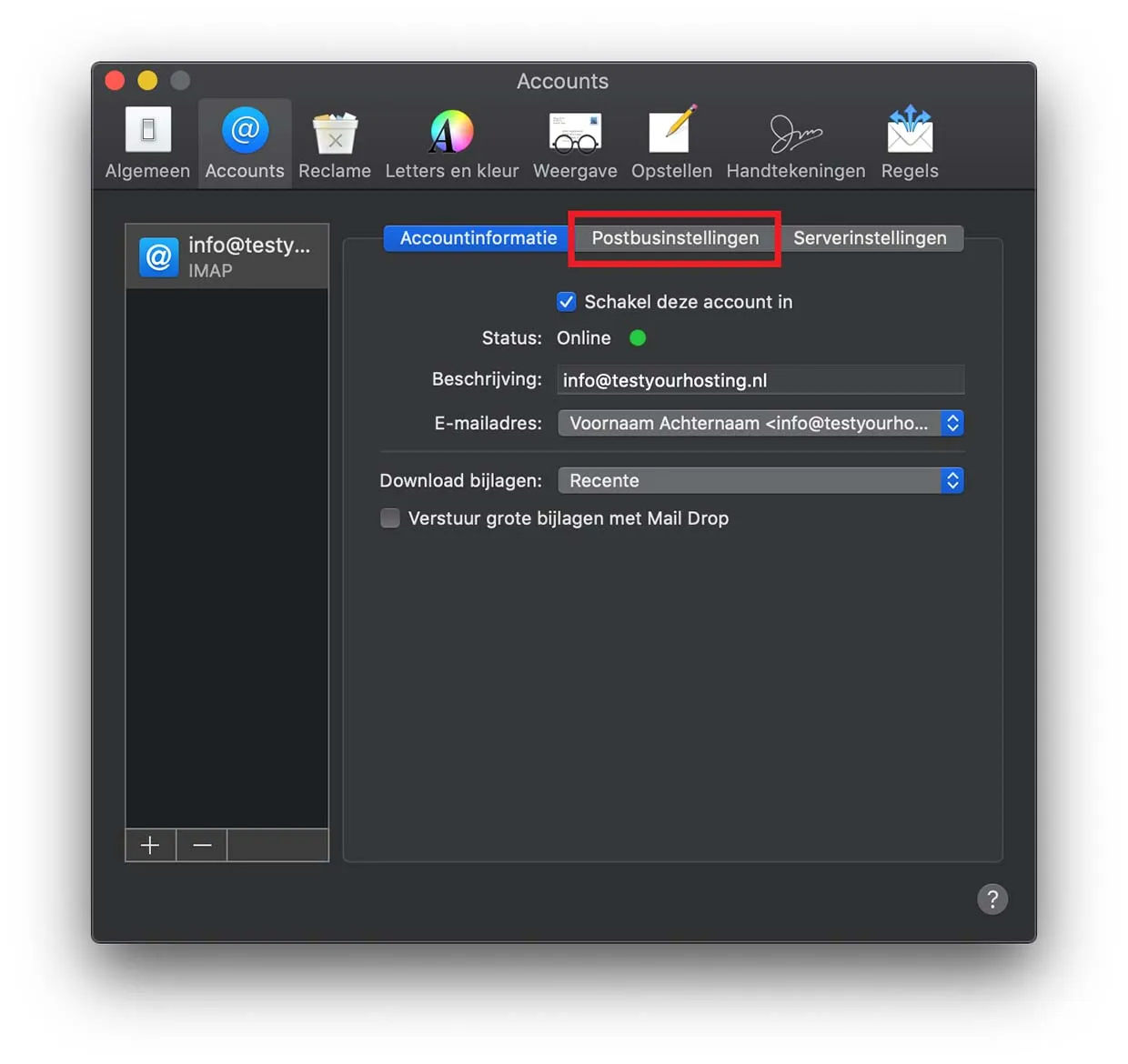 Afbeelding 9 instellen email iOS - Always Ahead